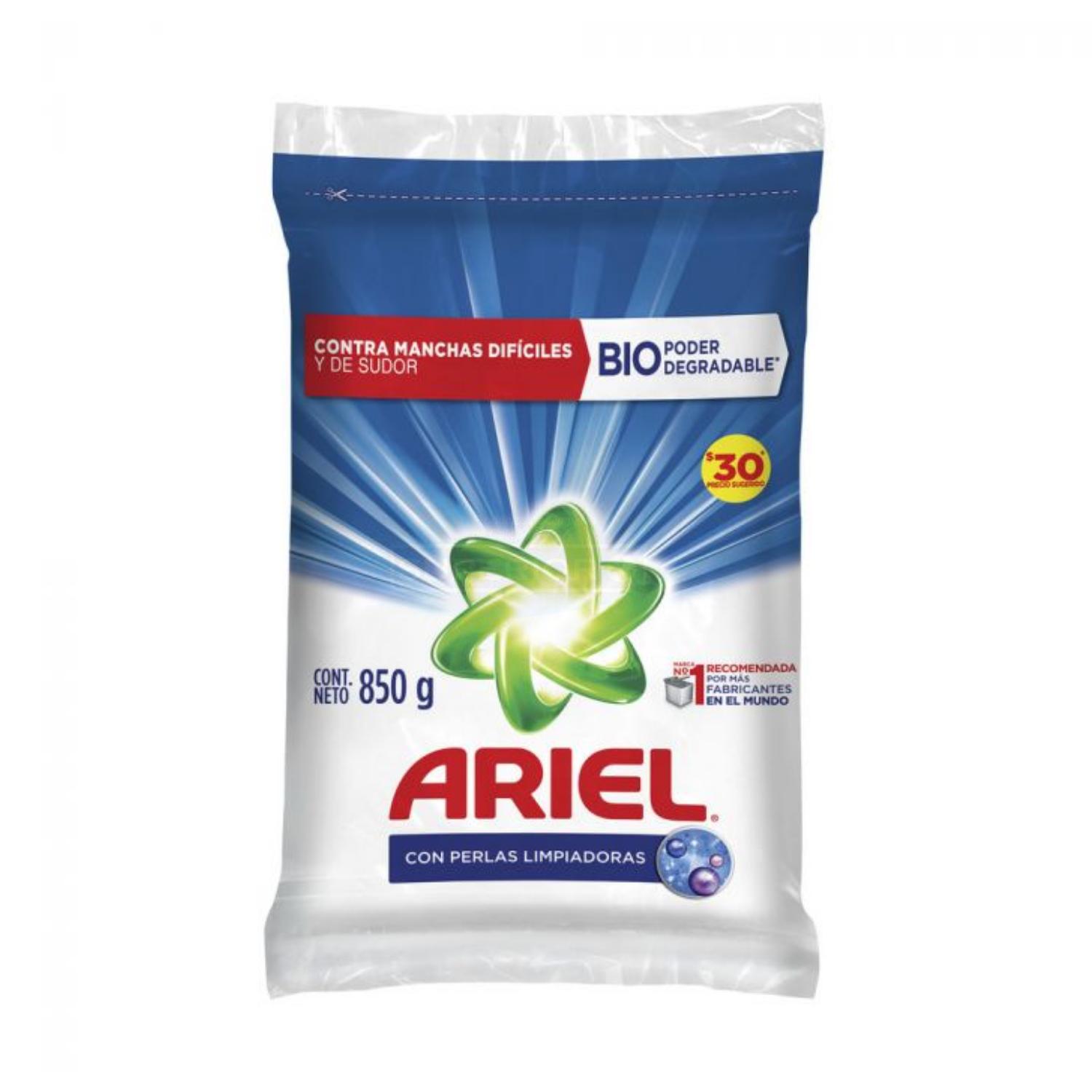 DETERGENTE EN POLVO ARIEL REGULAR 850 gms